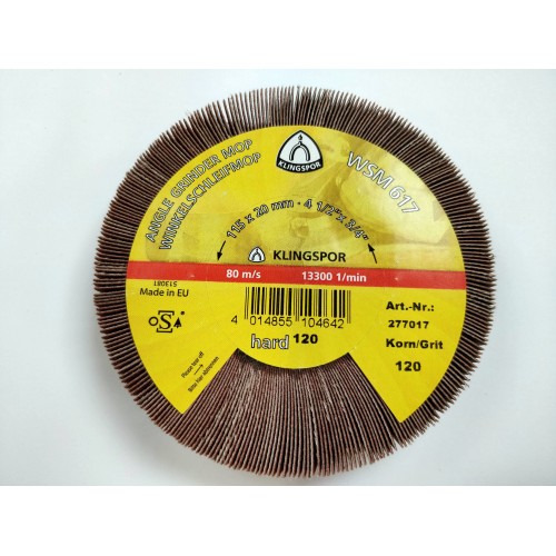 WSM617 Flap Wheel M14 115mm x 20mm 80 Grit | The Polishing Shop
